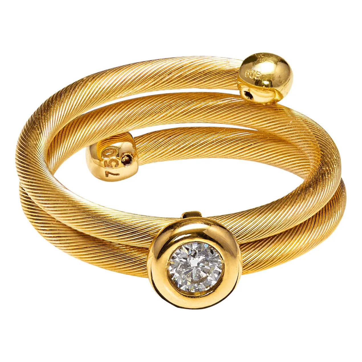 Kabelcollier oder -Ring mit Brillanten
