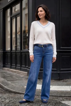 Kaschmir-Leinen-Pullover