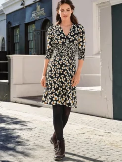 KD Jersey-Kleid Abstract Flowers