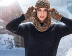 Kero Design Dornröschen-Beanie-Mütze, -Fingerlos-Handschuhe oder -Loop-Schal