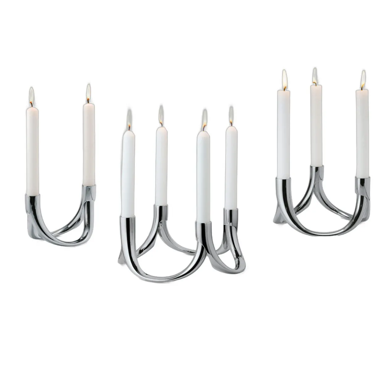 Kerzenhalter Bow, Set für 4 Kerzen