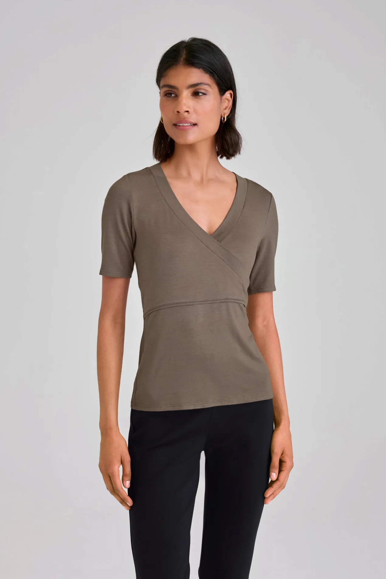 Kurzarm-Wickel-Shirt