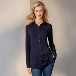 LaSalle Amsterdam Tencel™-Long-Bluse
