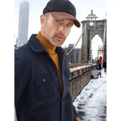 Leder-Tweed-Cap