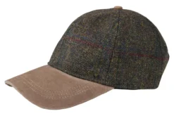 Leder-Tweed-Cap