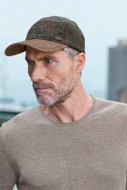Leder-Tweed-Cap