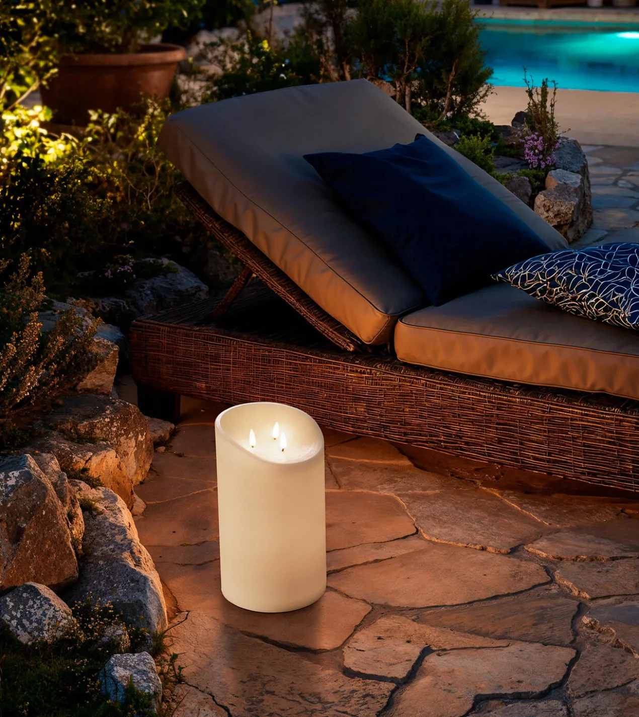 LED Wachs-Outdoorkerze