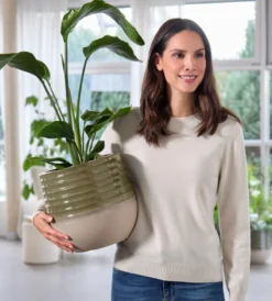 Leichte Übertöpfe im Keramikdesign, 3er-Set