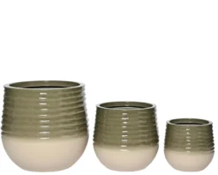 Leichte Übertöpfe im Keramikdesign, 3er-Set