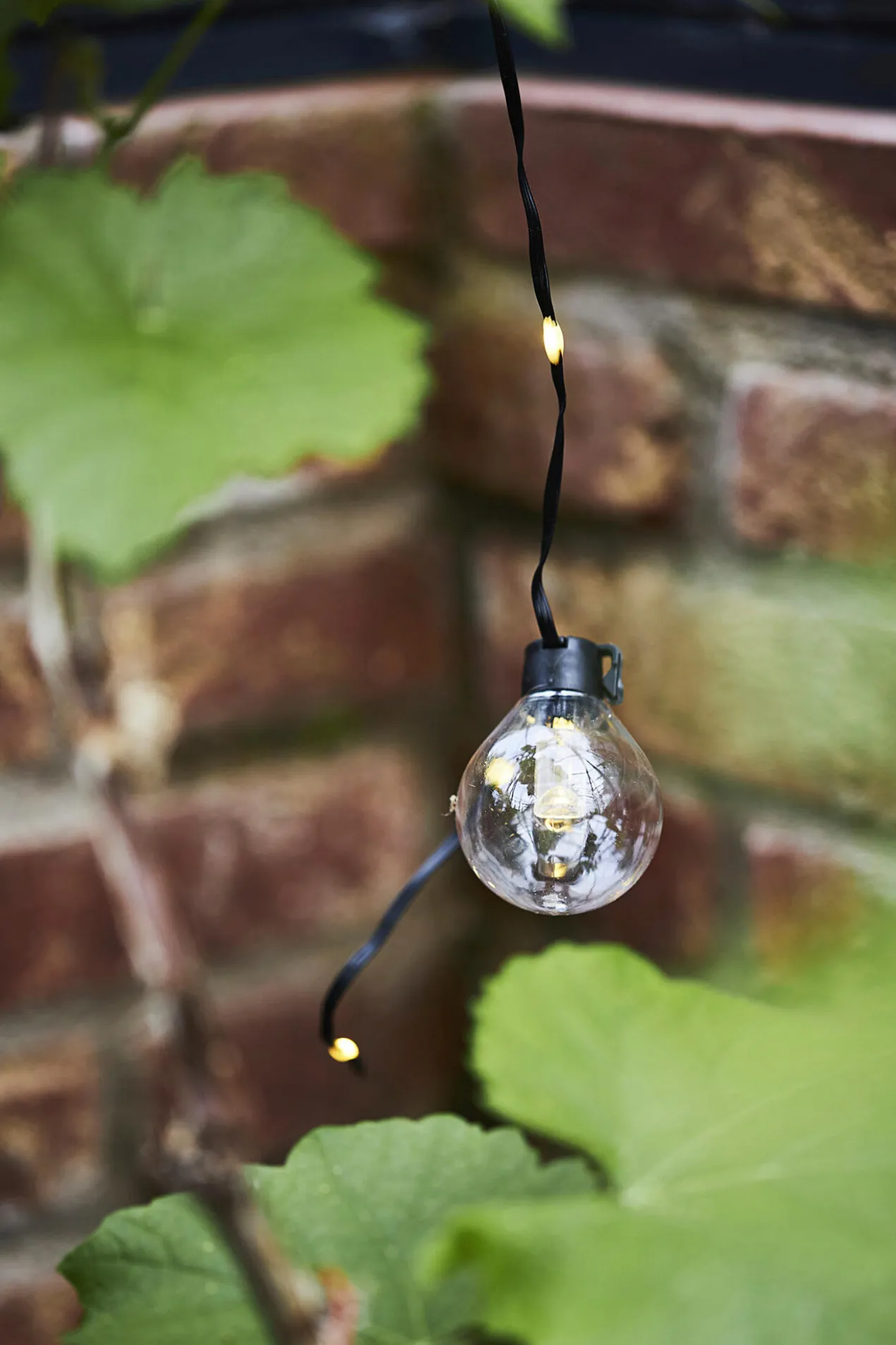 Lichterkette mit beleuchtetem Kabel