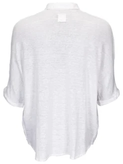 120% Lino Leinen-Jersey-Blusen­shirt
