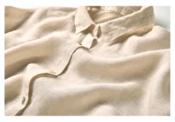 120% Lino Leinen-Jersey-Blusenshirt