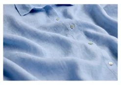 120% Lino Leinen-Jersey-Blusenshirt