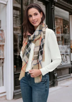 Lochcarron Tartan-Schal Thompson Camel Modern
