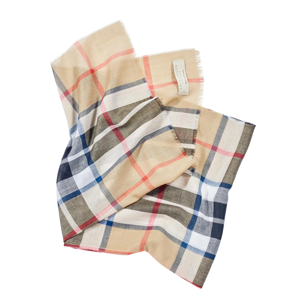 Lochcarron Tartan-Schal Thompson Camel Modern