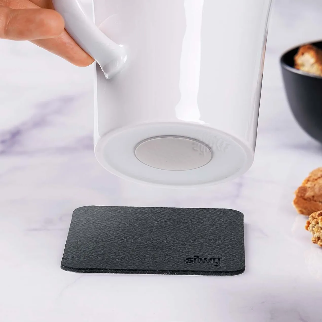 Magnet-Kristallgläser oder -Porzellantassen, 2er-Set, -Nano-Gel-Matte oder 3M-Klebe-Magnet-Leiste
