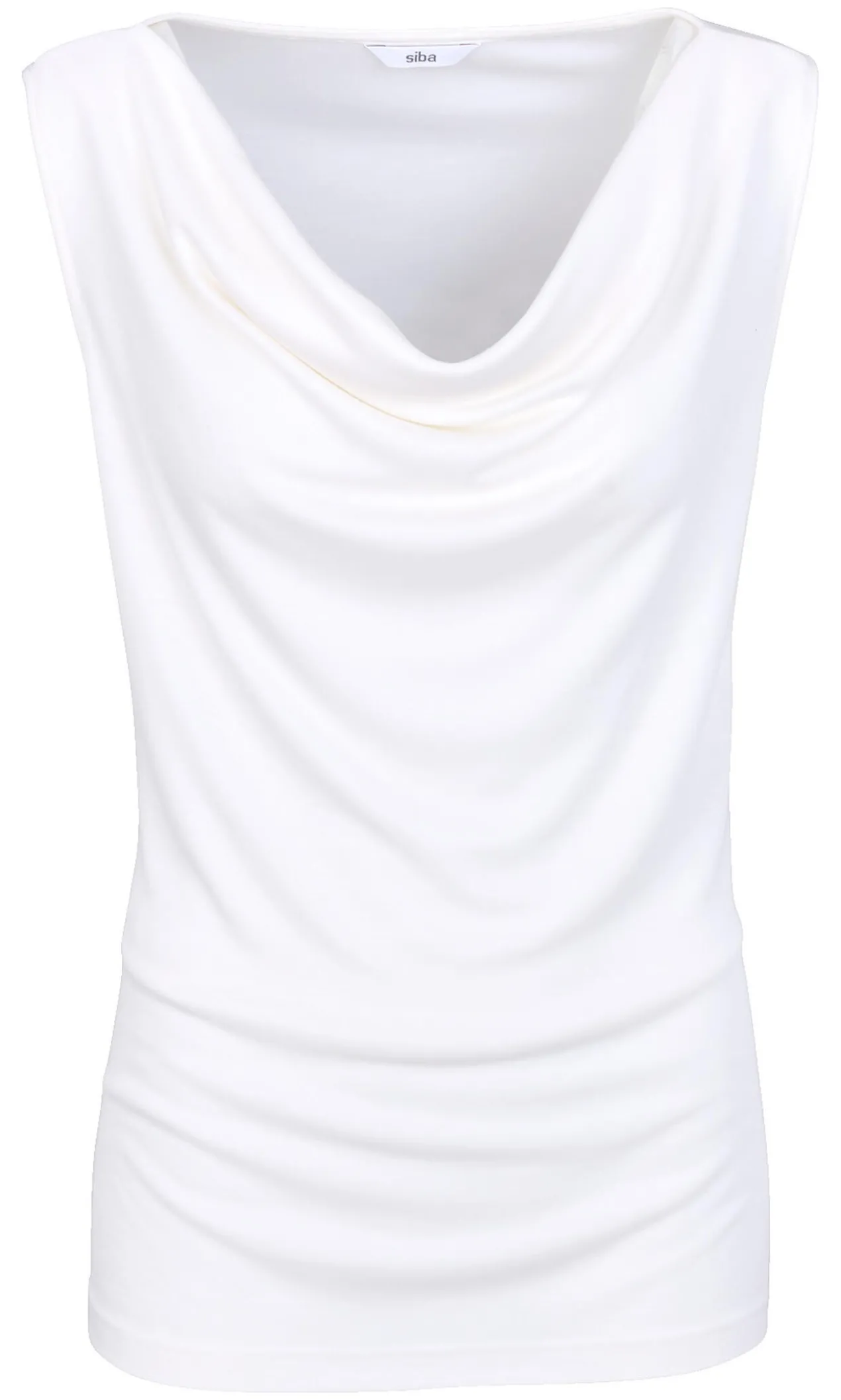 Merino-Tencel™-Wasserfallkragen-Top