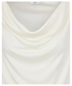 Merino-Tencel™-Wasserfallkragen-Top