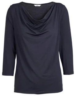 Modal Micro-Wasserfallkragen-Shirt
