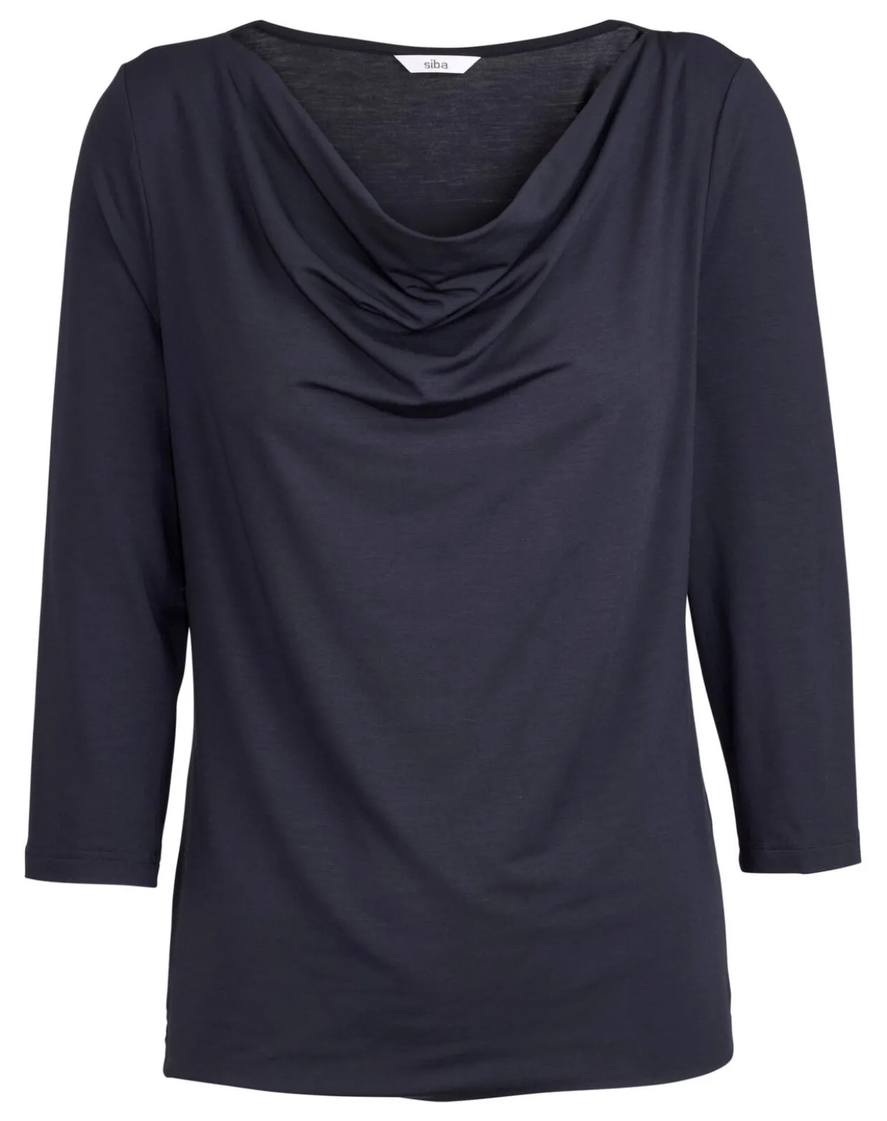 Modal Micro-Wasserfallkragen-Shirt