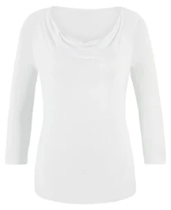 Modal Micro-Wasserfallkragen-Shirt