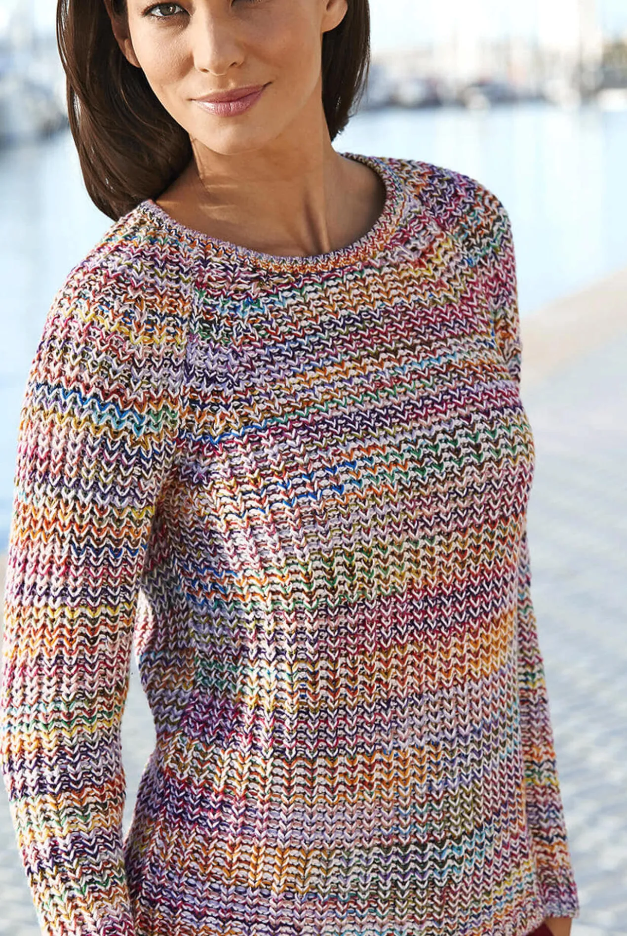 Multicolor-Baumwollpullover