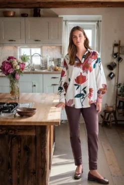 Neu Nomads Flower-Flanellbluse