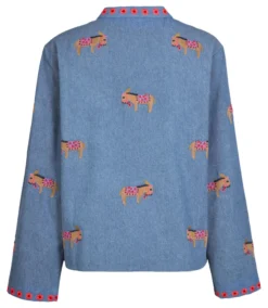 Nimo With Love Stickerei-Sommer-Jeansjacke