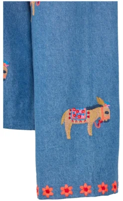 Nimo With Love Stickerei-Sommer-Jeansjacke
