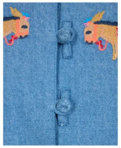 Nimo With Love Stickerei-Sommer-Jeansjacke