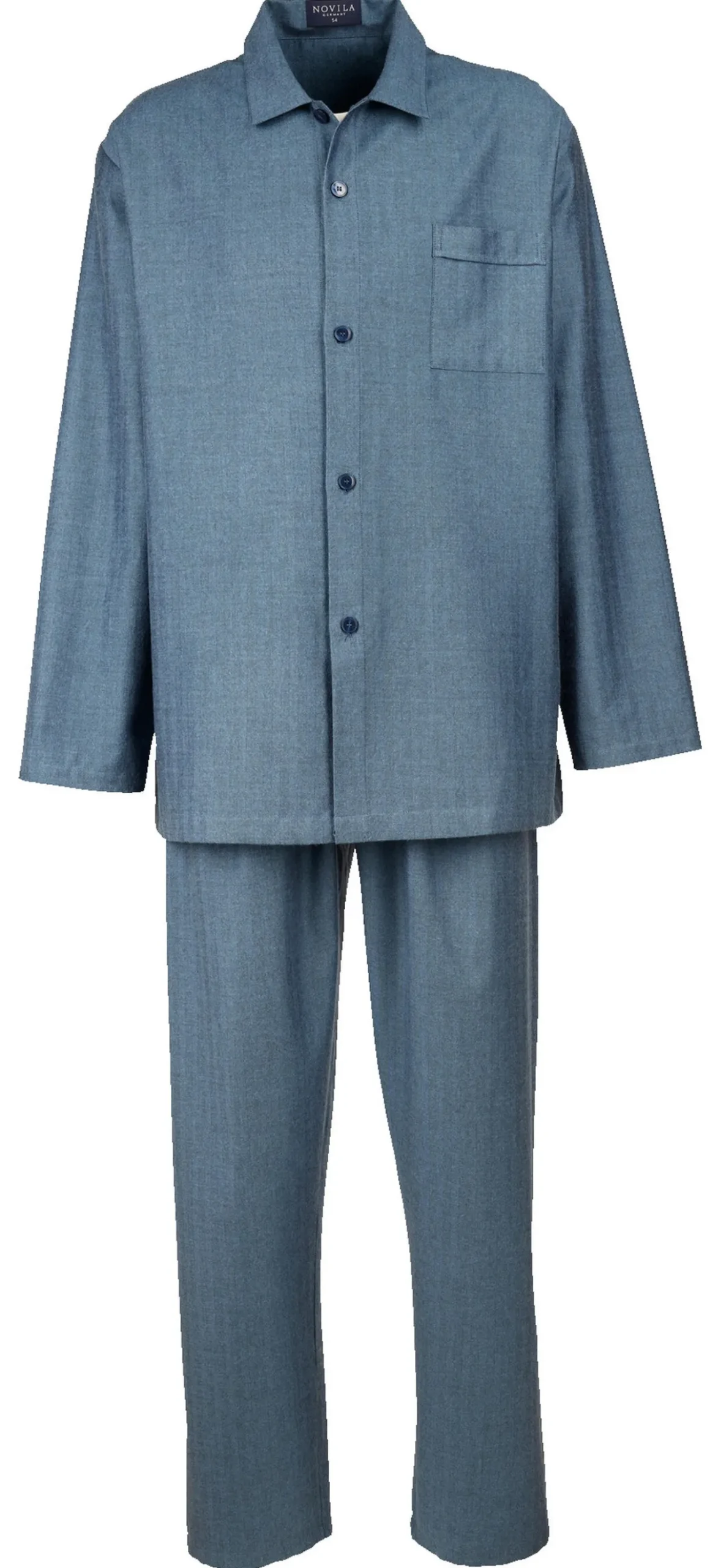 NOVILA Fischgrat-Flanellpyjama