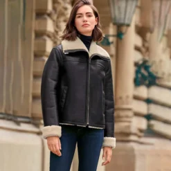 OCONI Curlylamm-Fliegerjacke