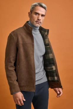 OCONI Thermo-Velourslederjacke