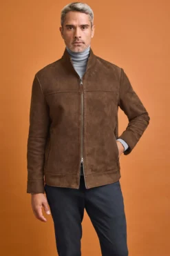 OCONI Thermo-Velourslederjacke