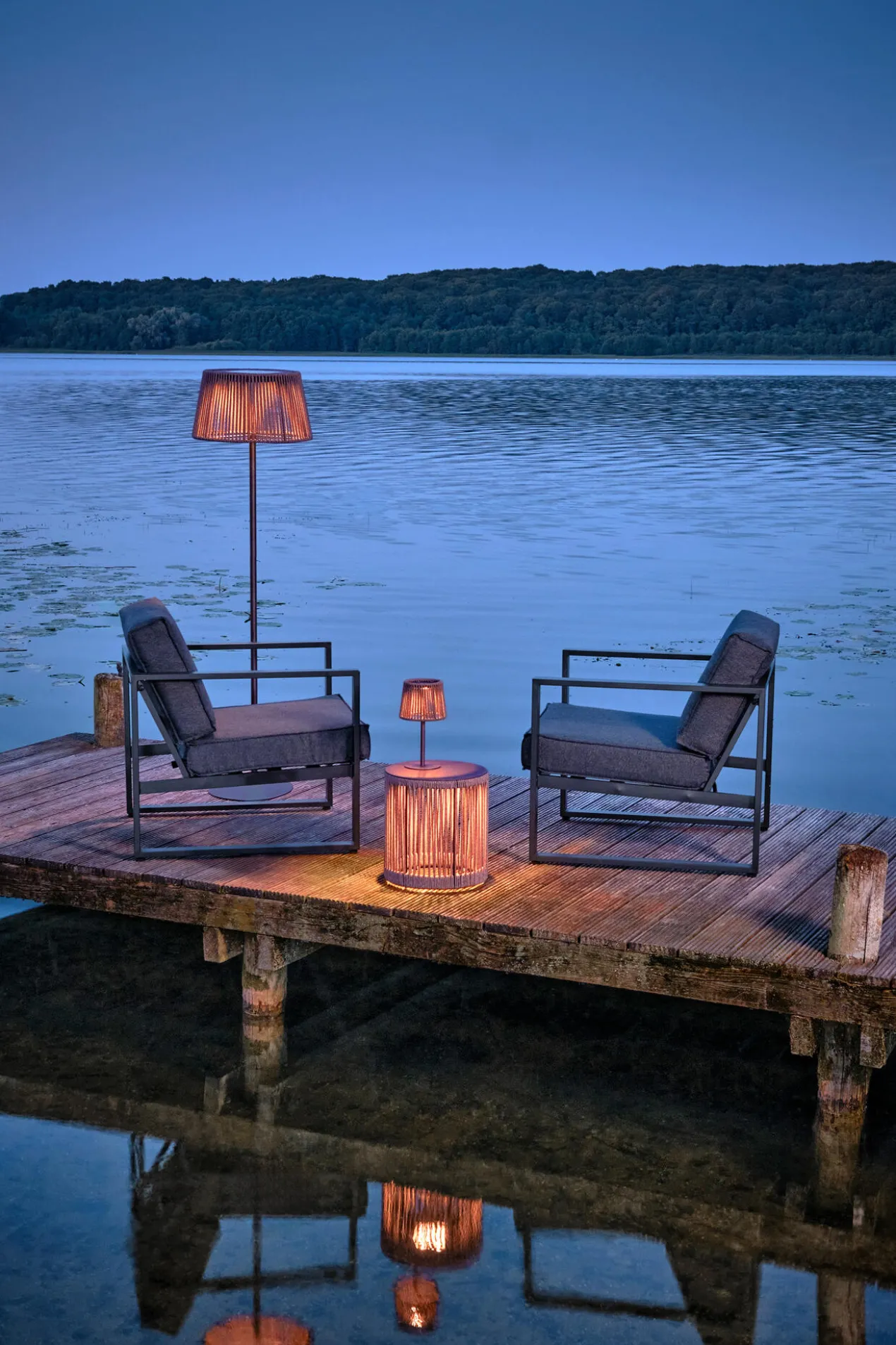 Outdoor Solar-Stehleuchte, LED-Outdoor-Tisch oder -Tischleuchte
