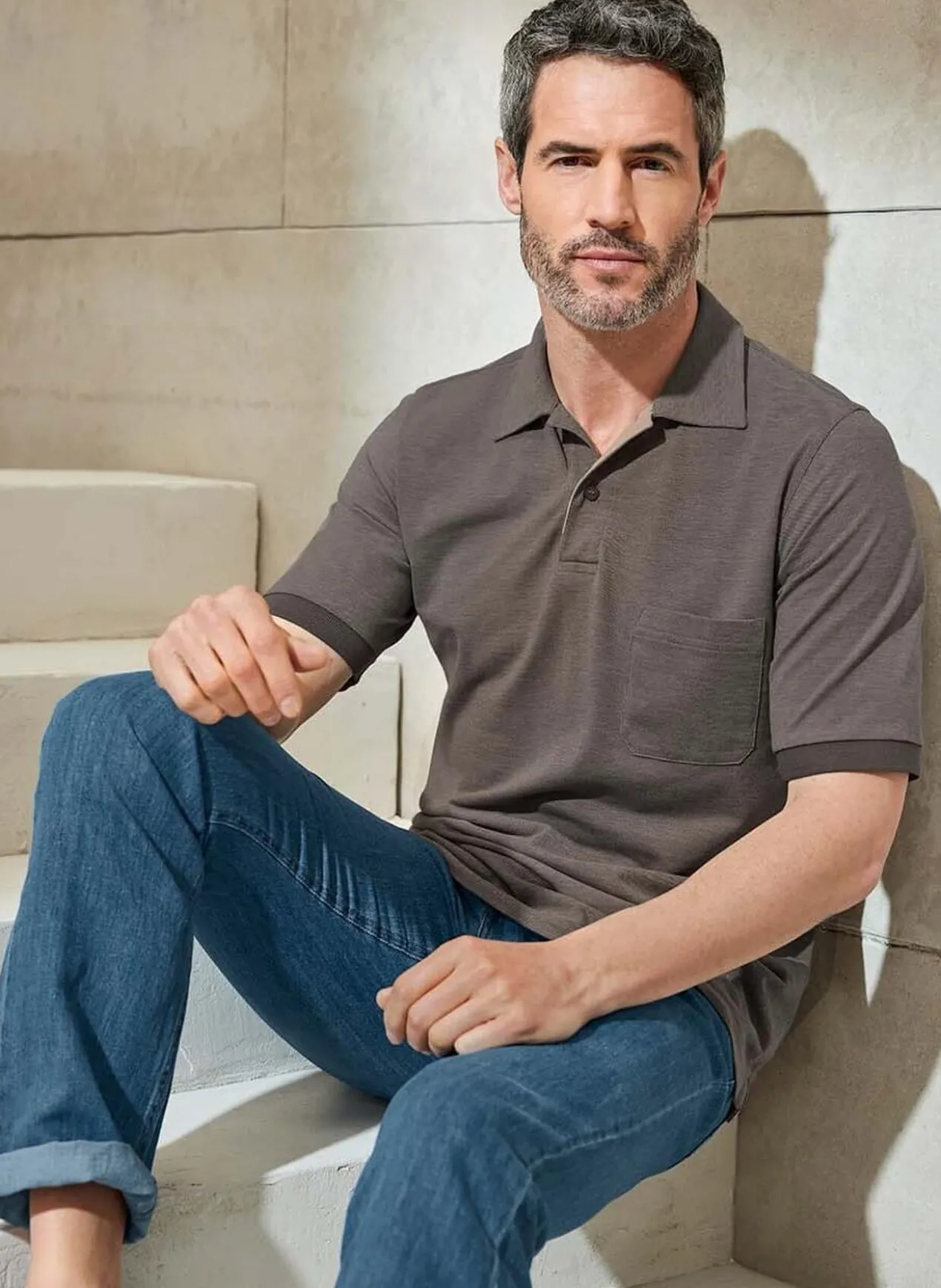 Pima-Cotton Melange-Polo