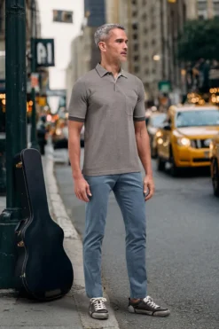 Pima-Cotton Melange-Polo