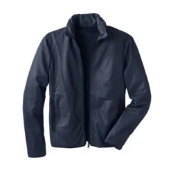 Pocket-Lederjacke