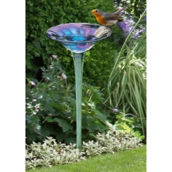 Regenbogenglas-Vogeltränke