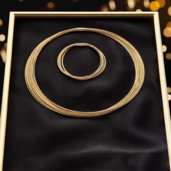 10-reihiges Gold-Armband oder 20-reihiges Gold-Collier