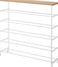 Rollbares Schuhregal