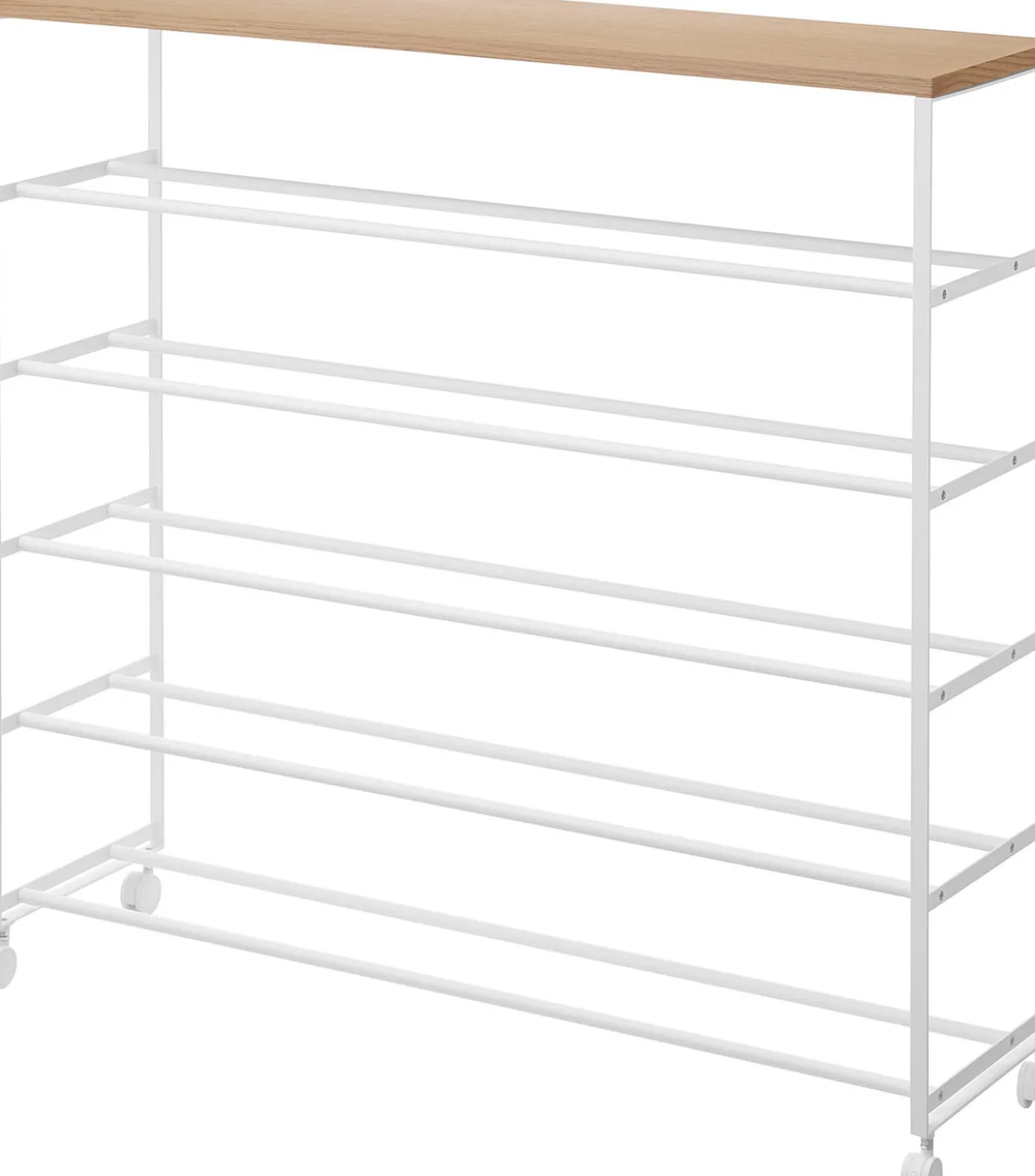 Rollbares Schuhregal