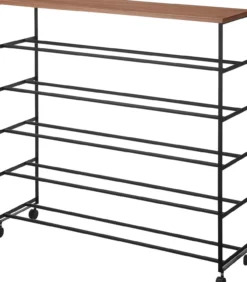 Rollbares Schuhregal