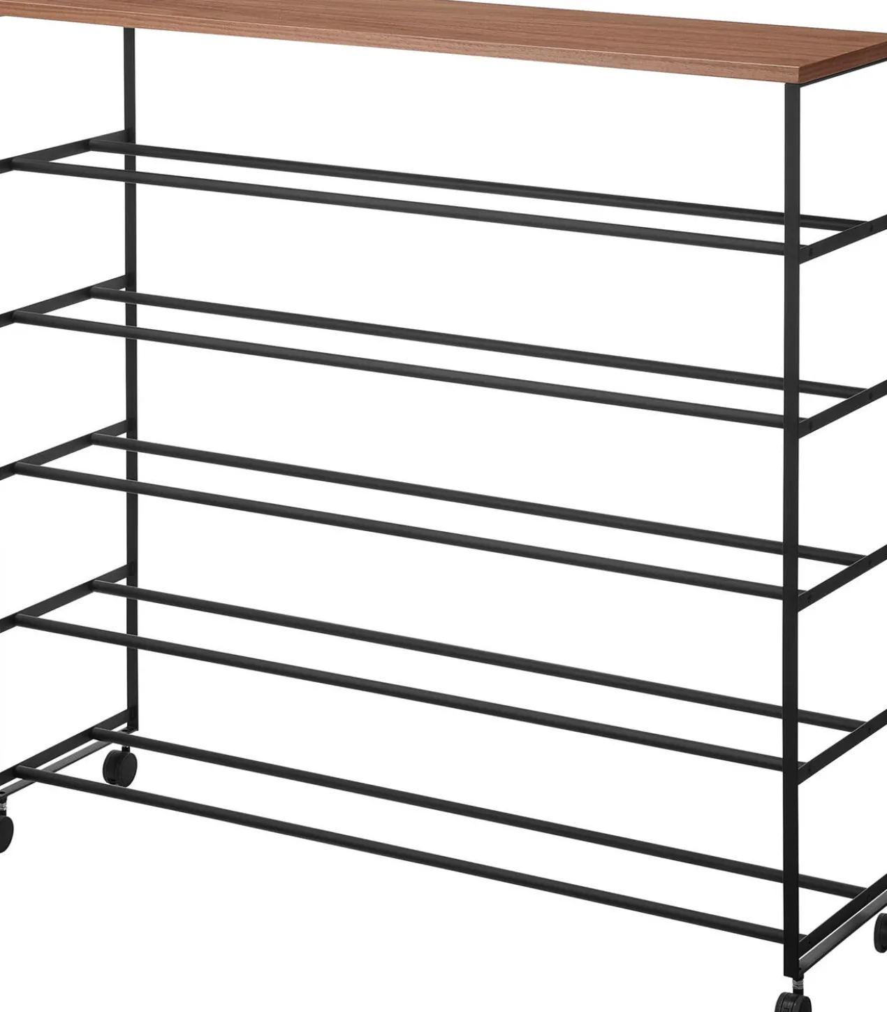Rollbares Schuhregal
