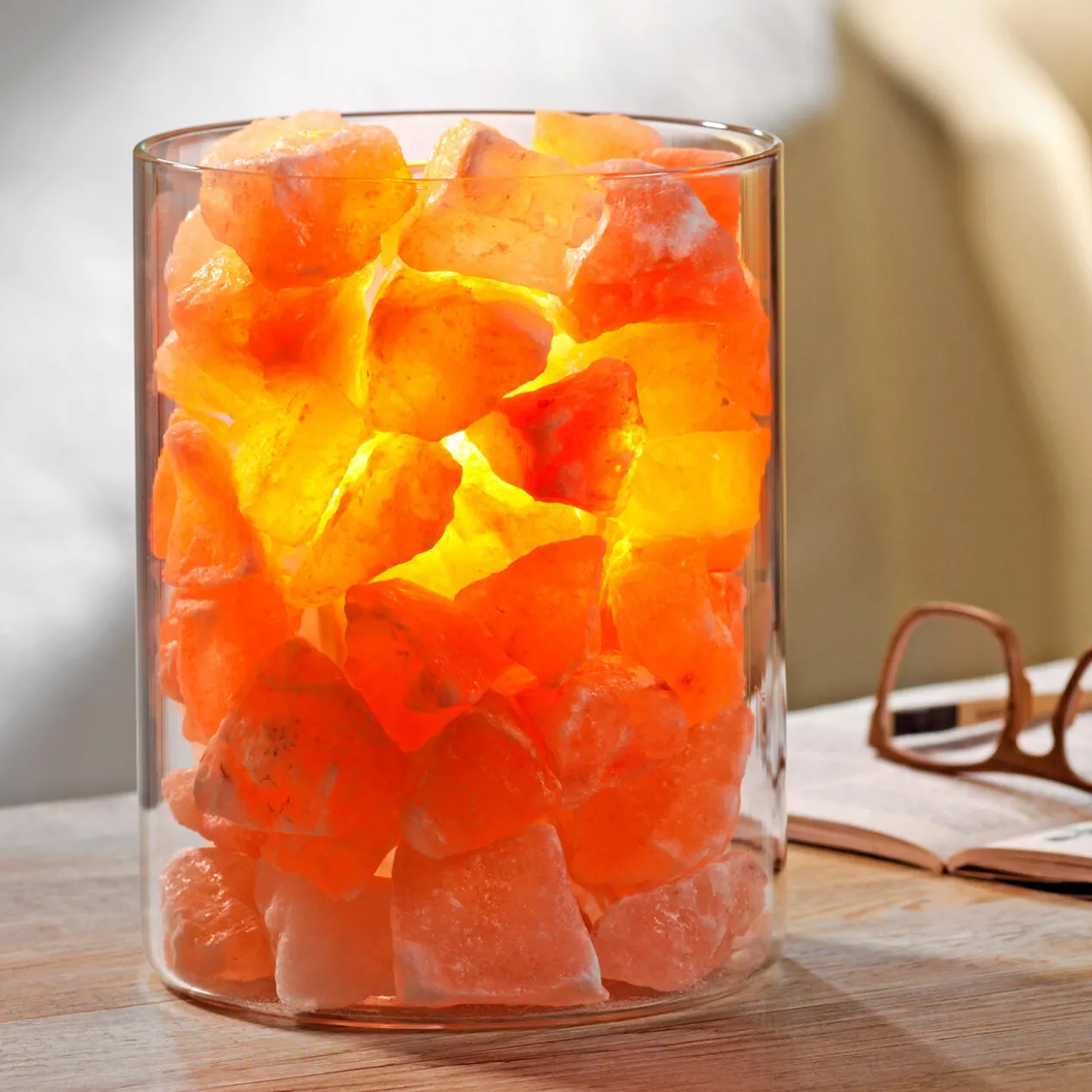 Salz-Kristall „Feuer im Glas“