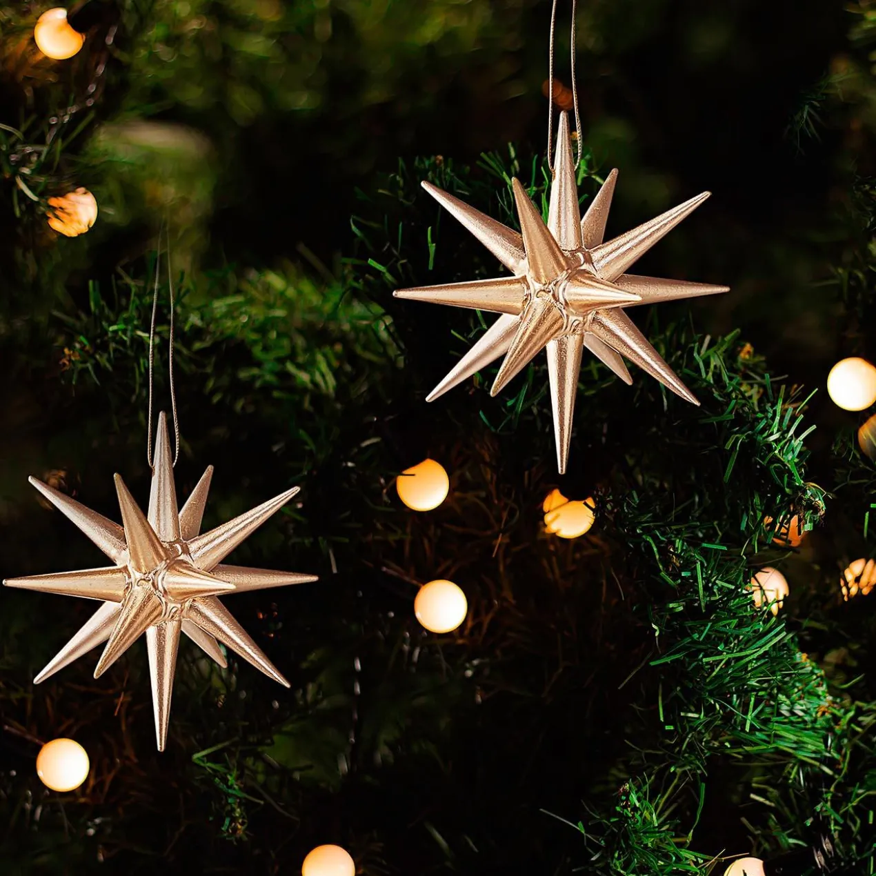 Seiffener Weihnachtssterne, 6er-Set