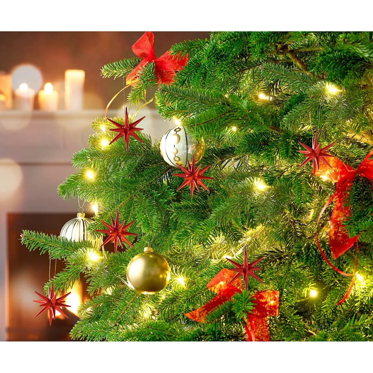 Seiffener Weihnachtssterne, 6er-Set