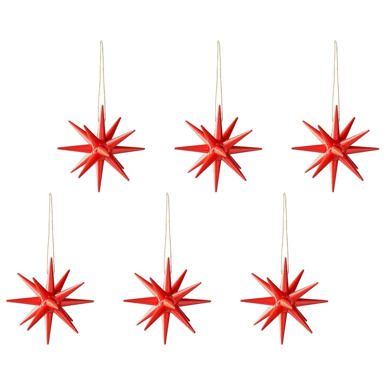Seiffener Weihnachtssterne, 6er-Set