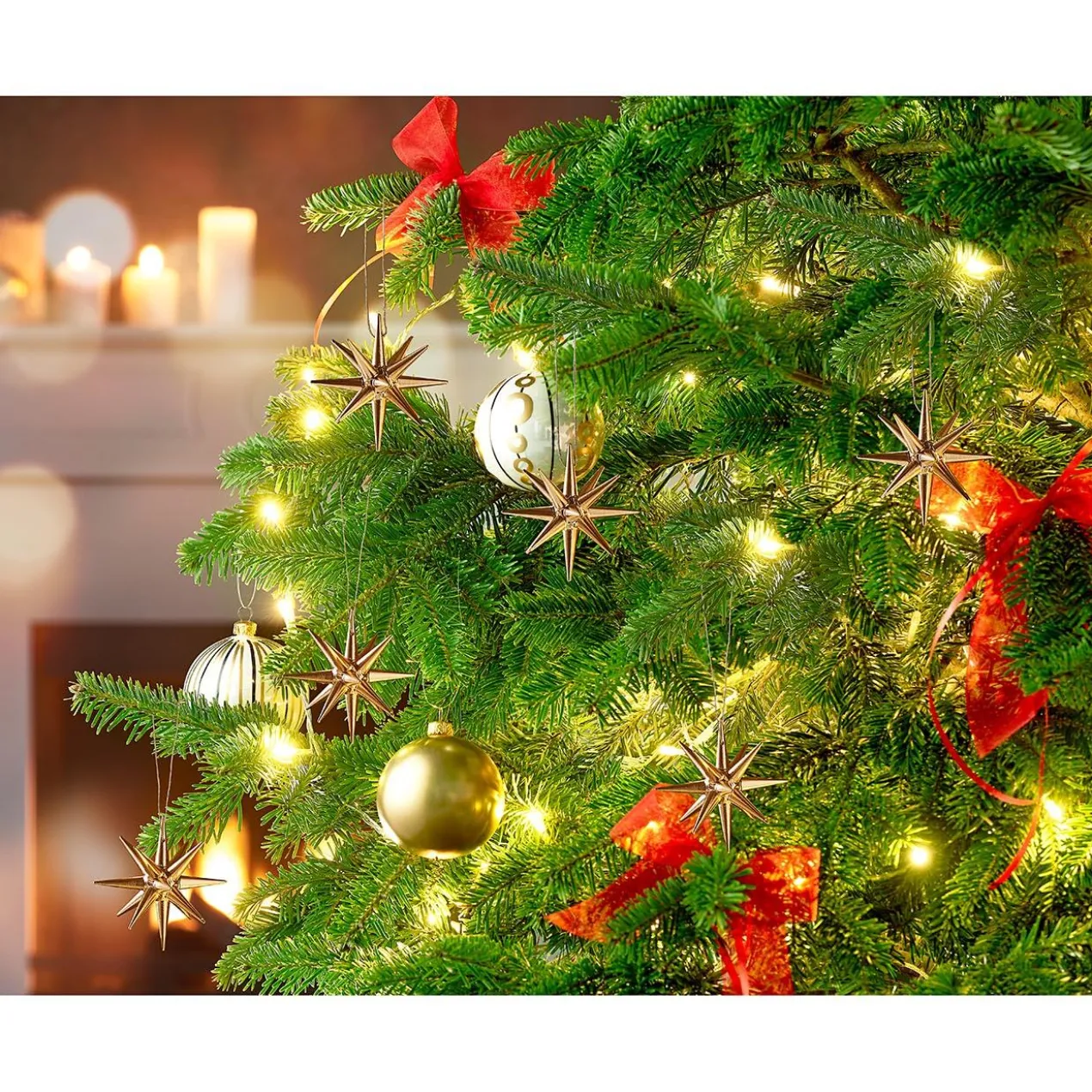 Seiffener Weihnachtssterne, 6er-Set