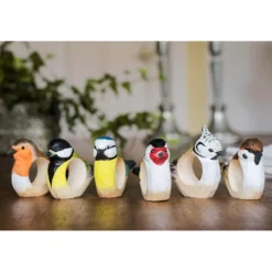 Serviettenringe Vögel, 6er-Set